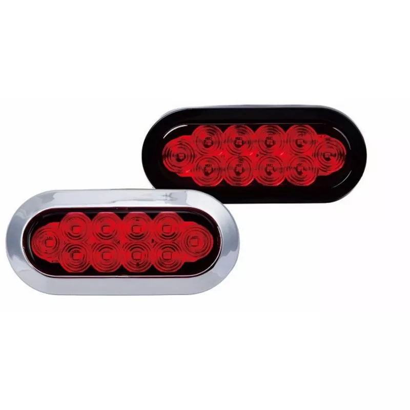 Luz de reboque de superfície vermelha oval de 6 polegadas