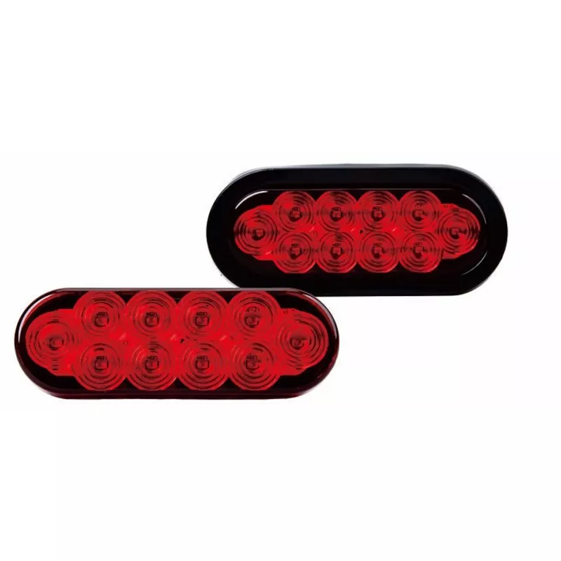 Luz de reboque com ilhó vermelho oval de 6 polegadas