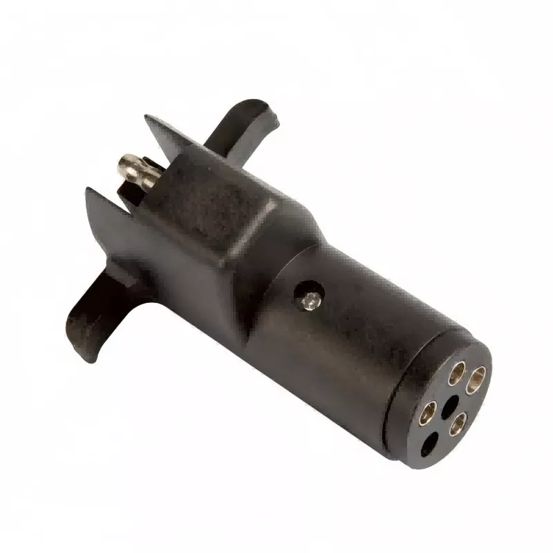 Adaptador de fiação de reboque plano redondo de 6 pólos para 4 vias