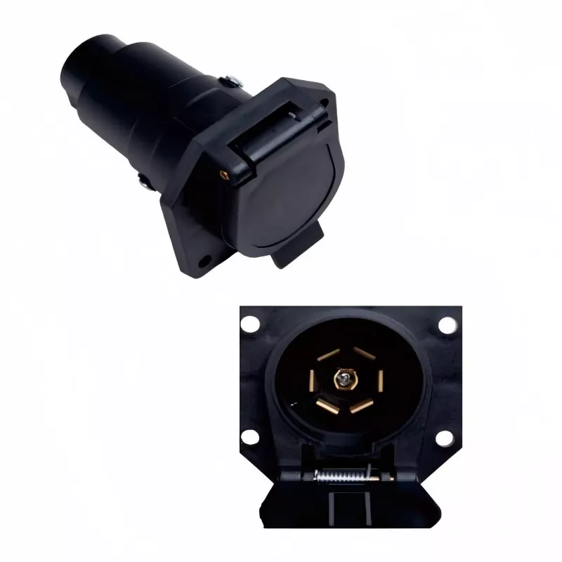 Conector de fiação de reboque final de veículo de 7 vias
