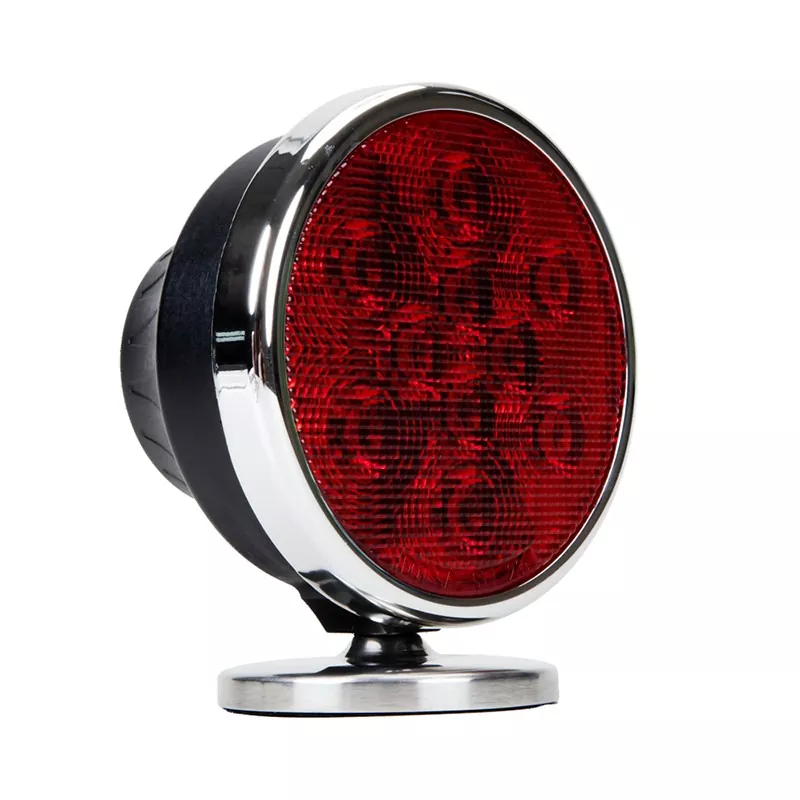 Luz de reboque magnética redonda sem fio cromada