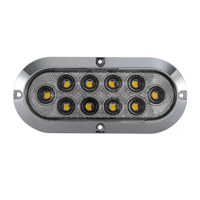 Luz de reboque branca oval de 6 polegadas